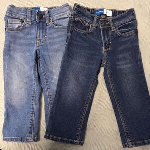 Old Navy Kids' Straight Denim Jeans - Light Blue & Dark Blue